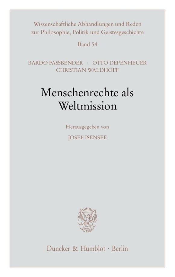 Cover Menschenrechte als Weltmission