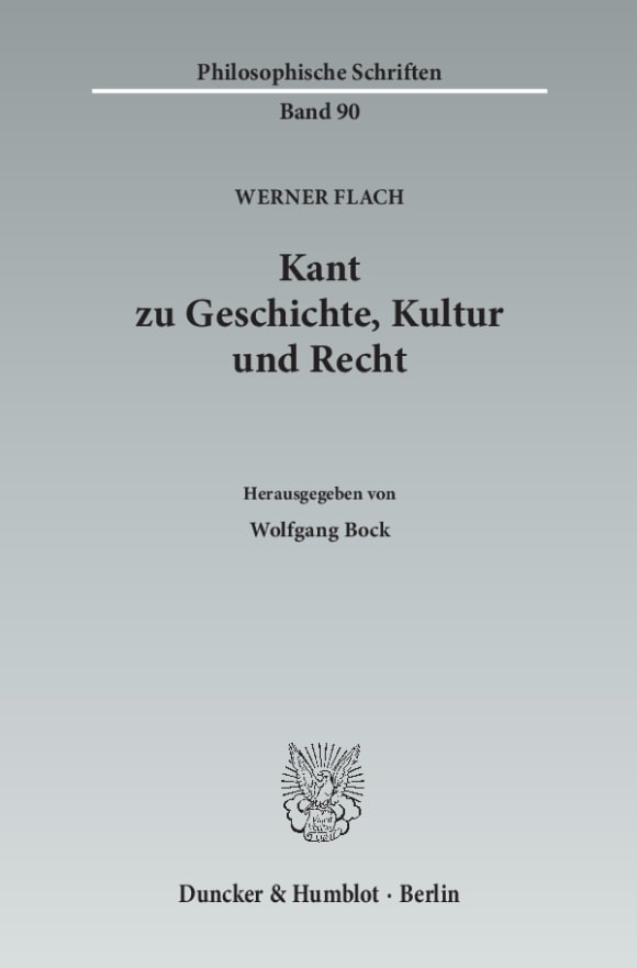 Cover Kant zu Geschichte, Kultur und Recht