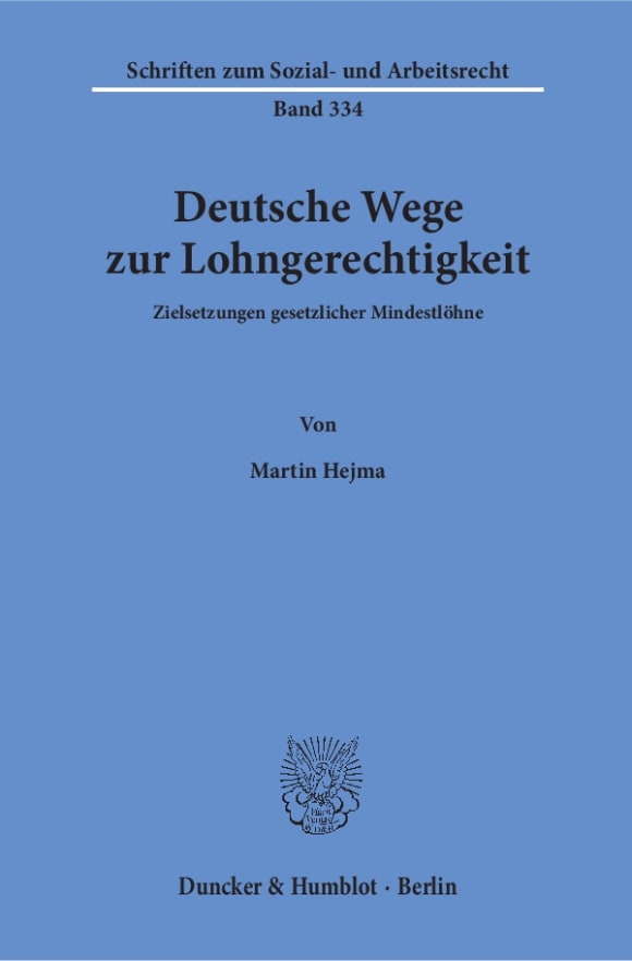 Cover Deutsche Wege zur Lohngerechtigkeit