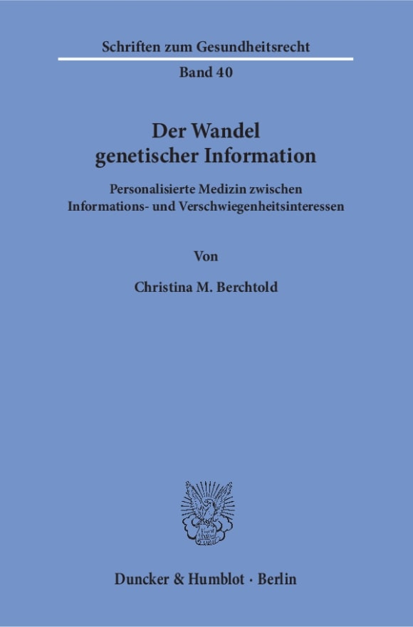 Cover Der Wandel genetischer Information