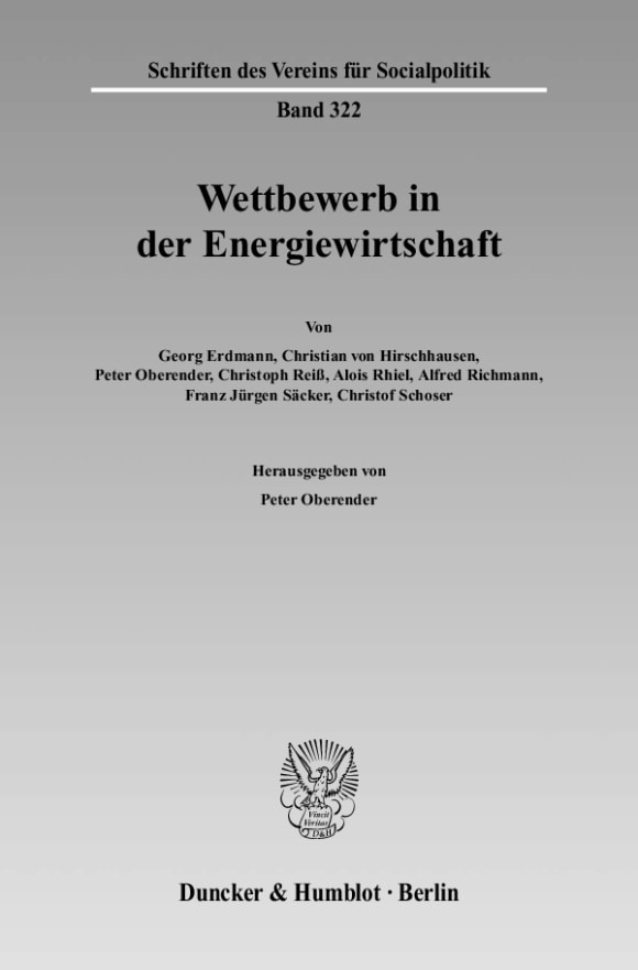 Cover Wettbewerb in der Energiewirtschaft