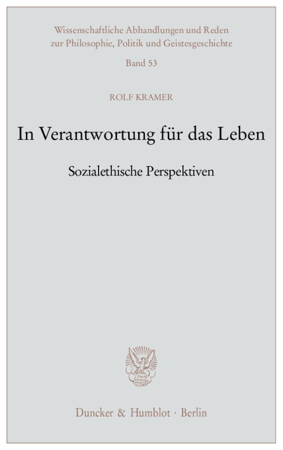 Cover In Verantwortung für das Leben