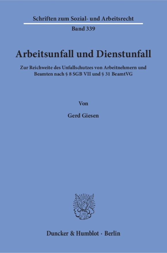 Cover Arbeitsunfall und Dienstunfall