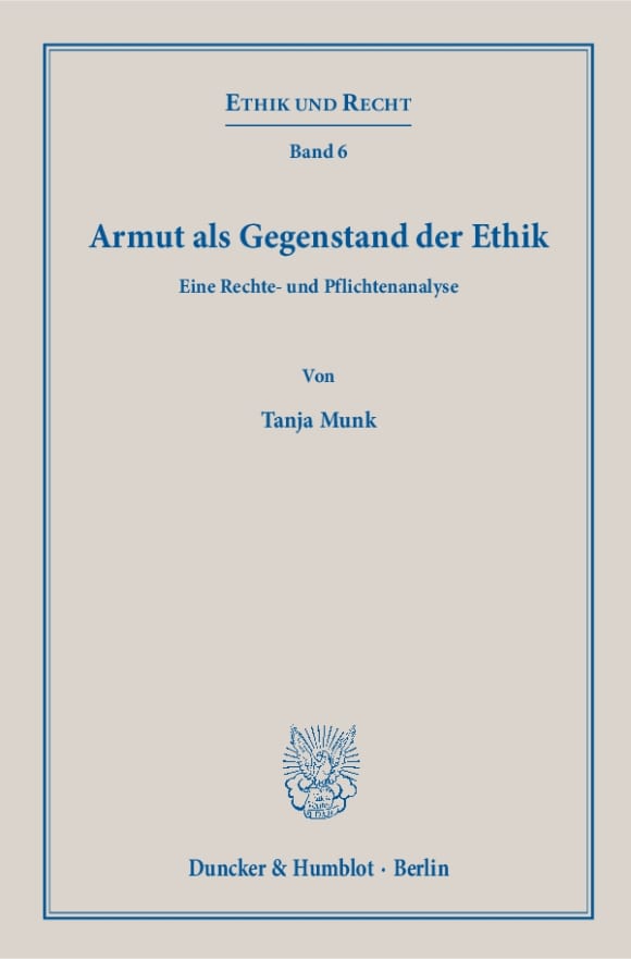 Cover Armut als Gegenstand der Ethik