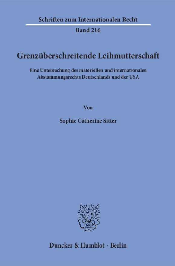 Cover Grenzüberschreitende Leihmutterschaft