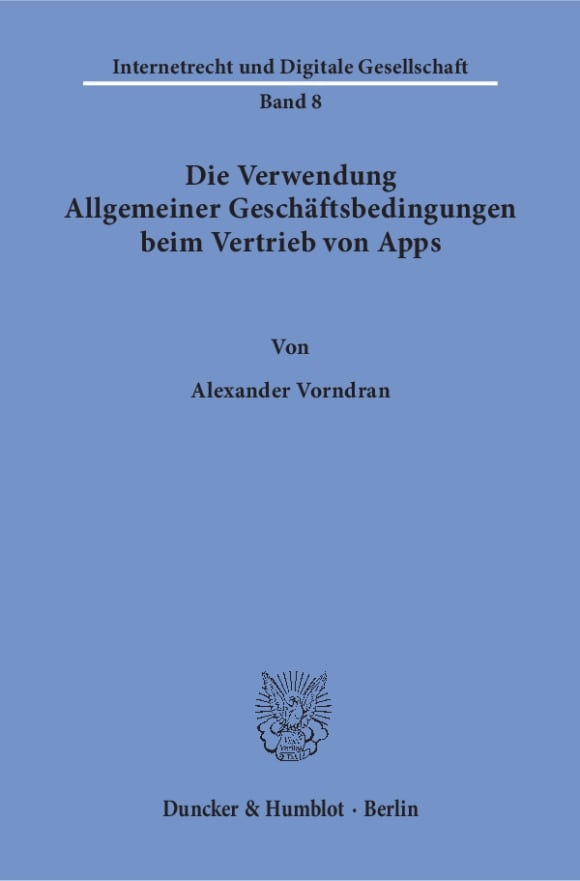 Cover Die Verwendung Allgemeiner Geschäftsbedingungen beim Vertrieb von Apps