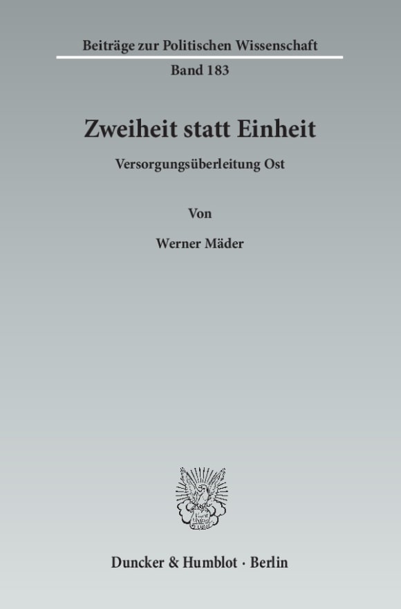 Cover Zweiheit statt Einheit