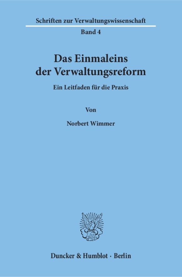 Cover Das Einmaleins der Verwaltungsreform