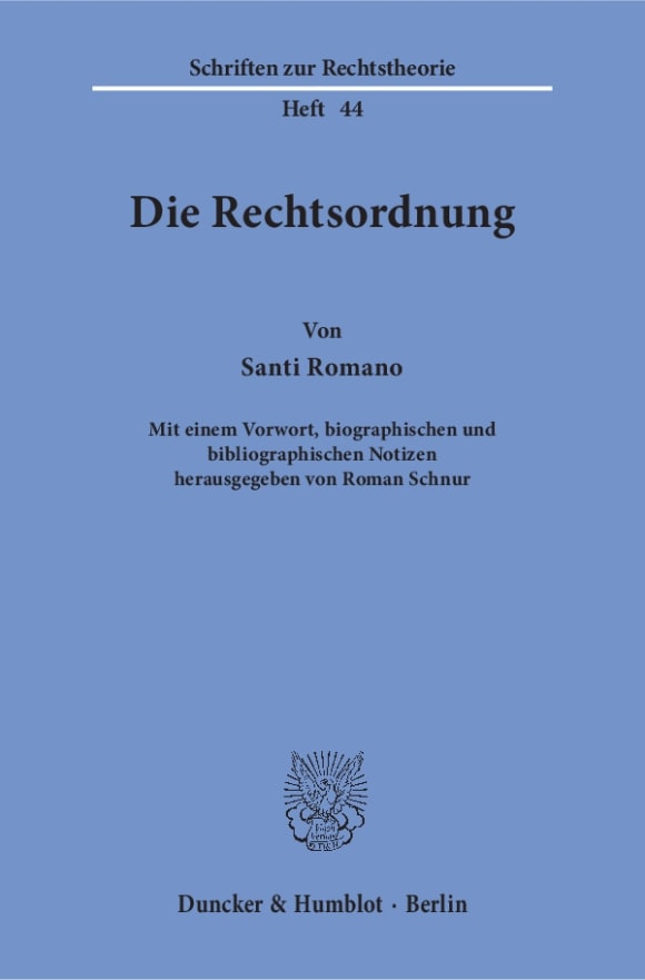 Cover Die Rechtsordnung