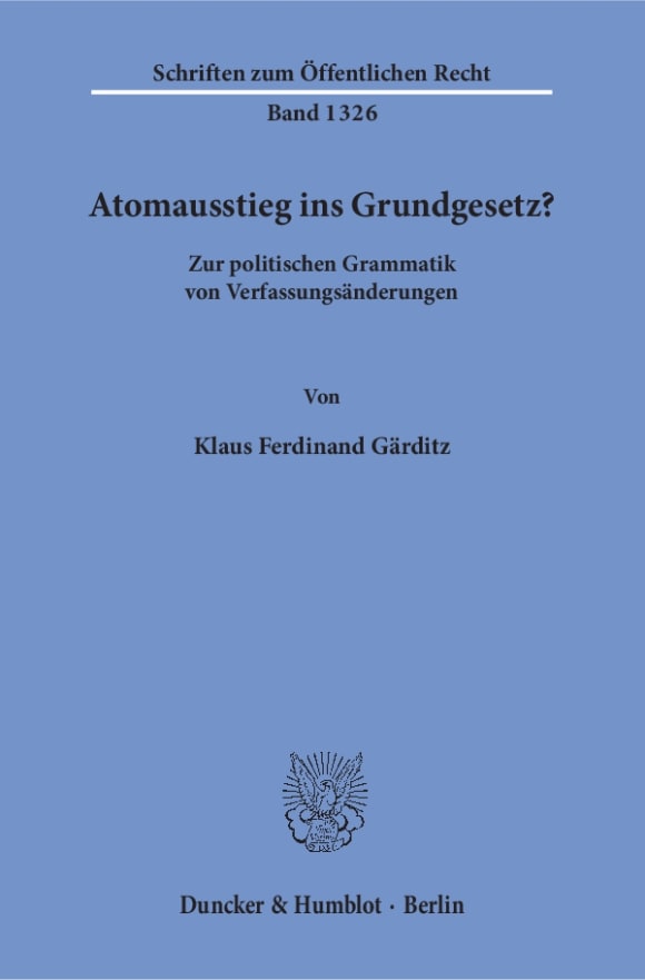 Cover Atomausstieg ins Grundgesetz?