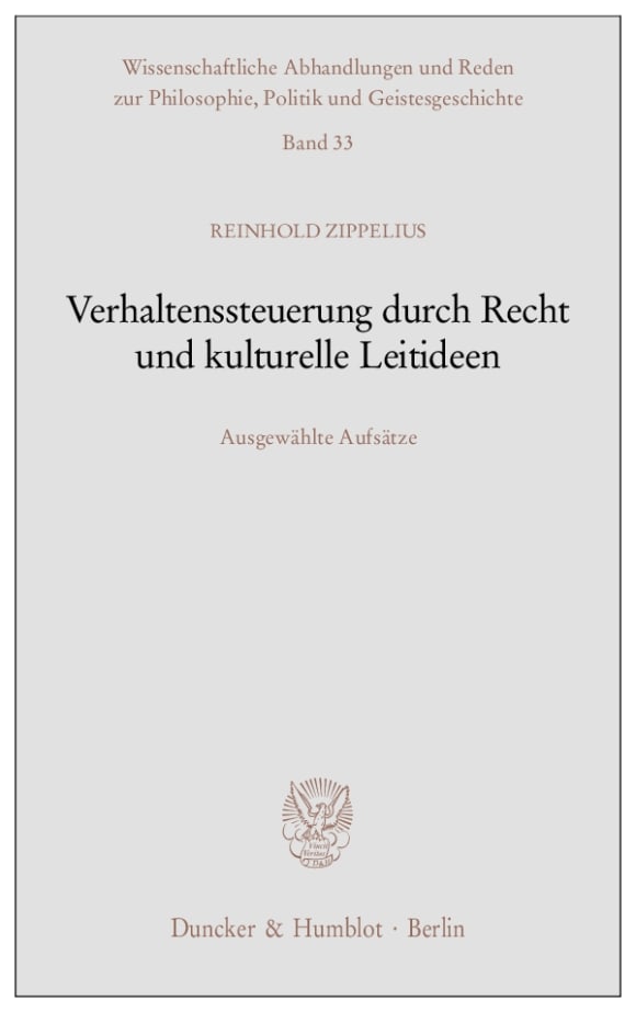 Cover Verhaltenssteuerung durch Recht und kulturelle Leitideen