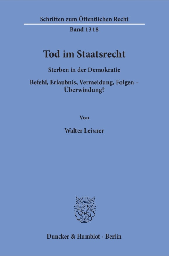 Cover Tod im Staatsrecht