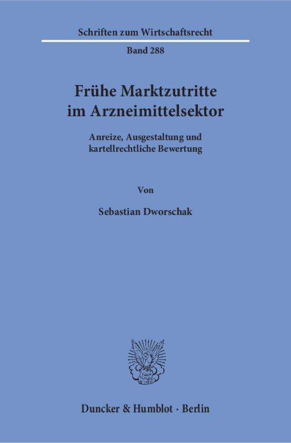 Cover Frühe Marktzutritte im Arzneimittelsektor