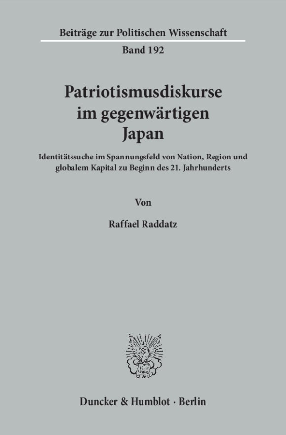 Cover Patriotismusdiskurse im gegenwärtigen Japan