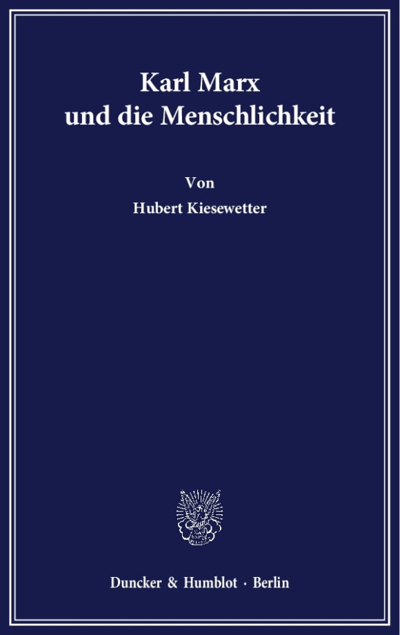 Cover Karl Marx und die Menschlichkeit