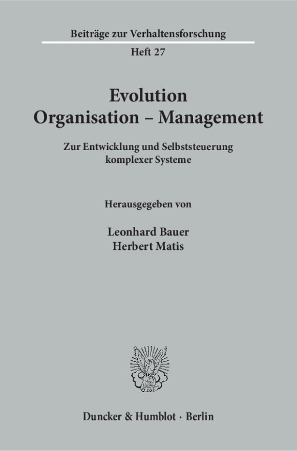 Cover Evolution - Organisation - Management