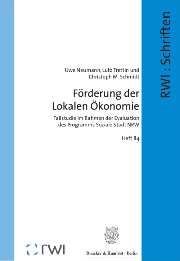 Cover Schriften des Rheinisch-Westfälischen Instituts für Wirtschaftsforschung (RWI)