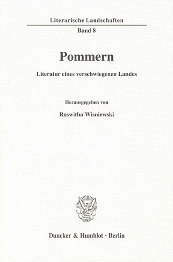 Cover Pommern - Literatur eines verschwiegenen Landes