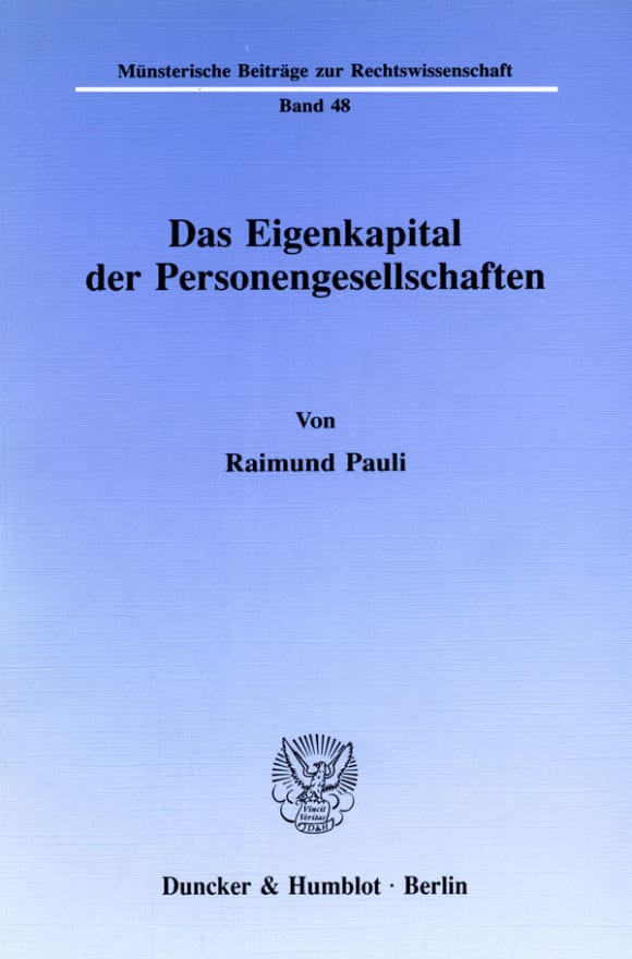 Cover Das Eigenkapital der Personengesellschaften