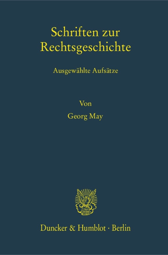 Cover Schriften zur Rechtsgeschichte