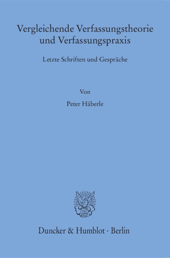 Cover Vergleichende Verfassungstheorie und Verfassungspraxis