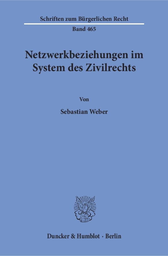 Cover Netzwerkbeziehungen im System des Zivilrechts