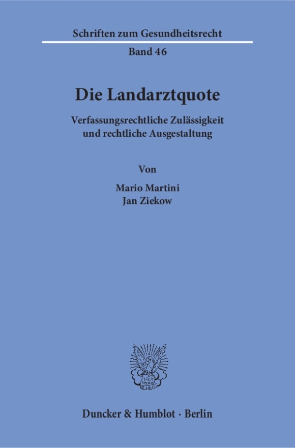 Cover Die Landarztquote