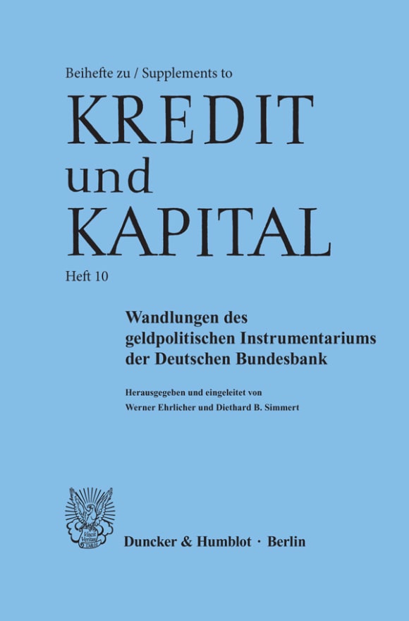 Cover Wandlungen des geldpolitischen Instrumentariums der Deutschen Bundesbank