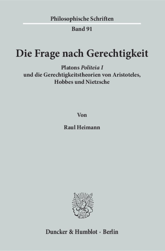 Cover Die Frage nach Gerechtigkeit