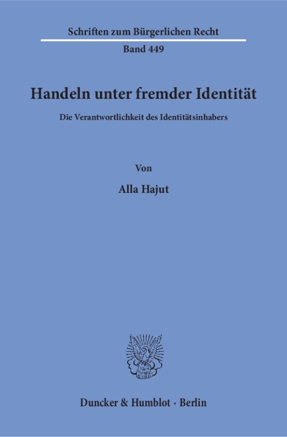 Cover Handeln unter fremder Identität