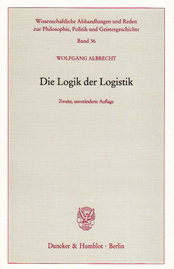 Cover Die Logik der Logistik