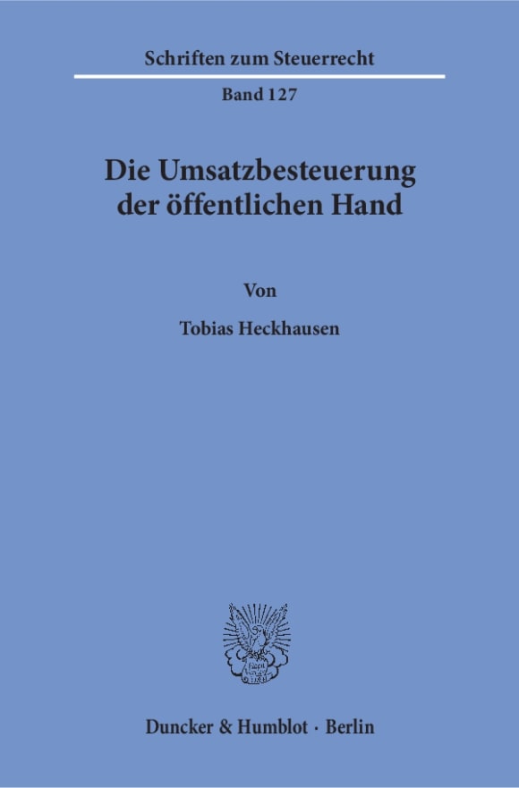 Cover Die Umsatzbesteuerung der öffentlichen Hand