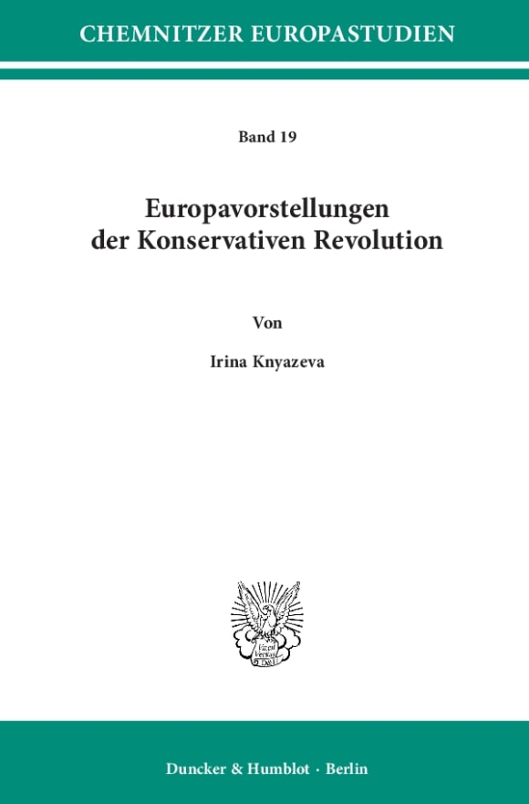 Cover Europavorstellungen der Konservativen Revolution