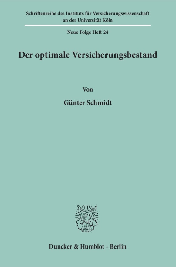 Cover Der optimale Versicherungsbestand