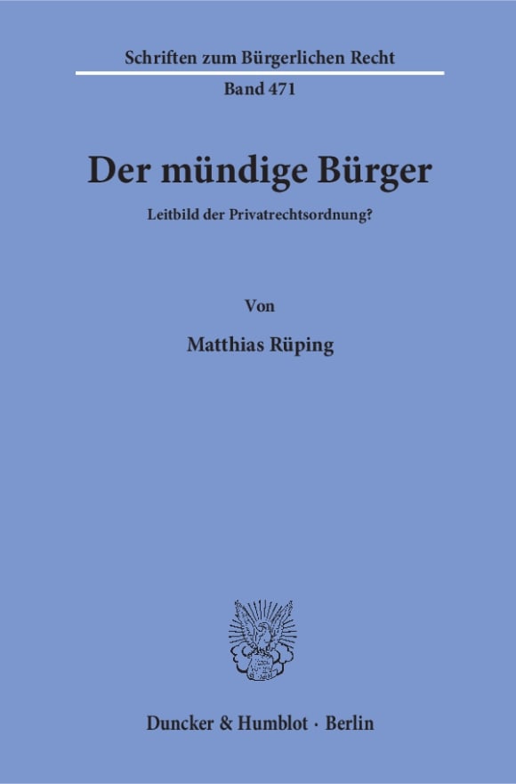 Cover Der mündige Bürger