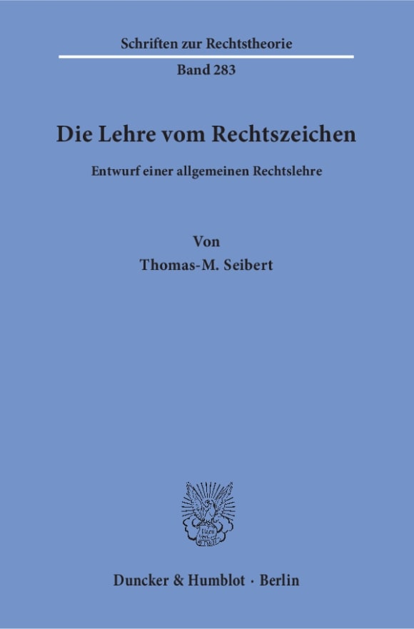 Cover Die Lehre vom Rechtszeichen