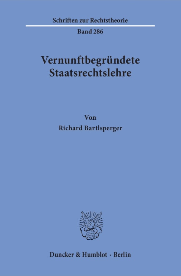 Cover Vernunftbegründete Staatsrechtslehre