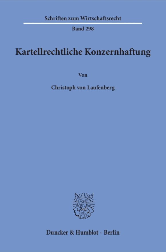 Cover Kartellrechtliche Konzernhaftung