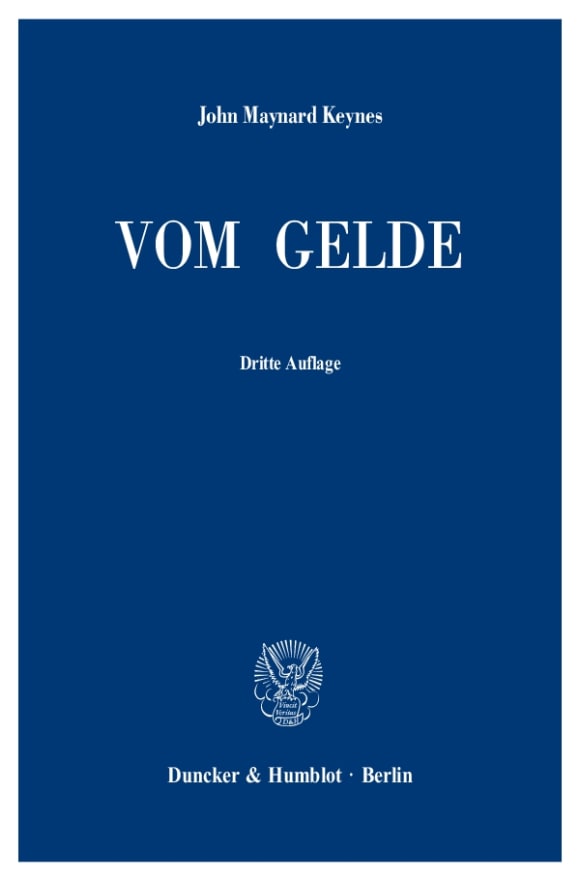 Cover Vom Gelde (A Treatise on Money)