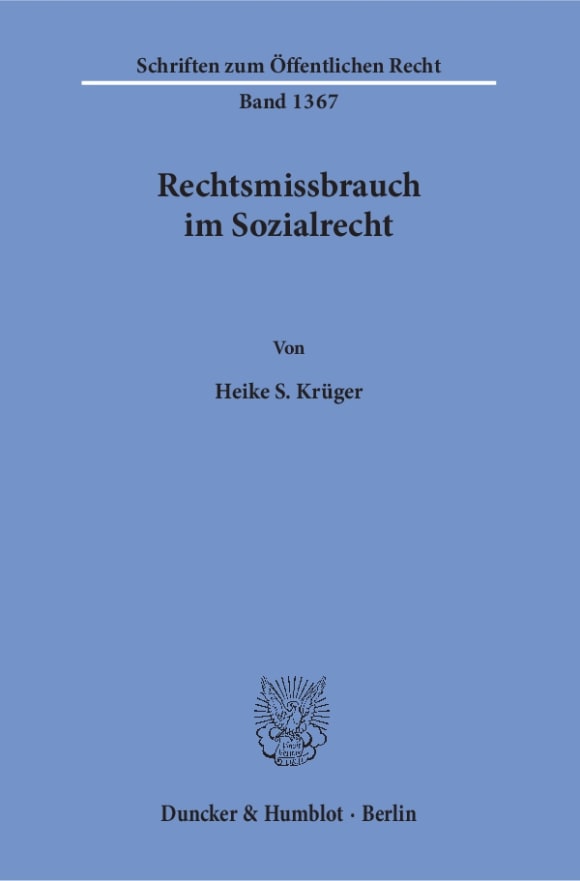 Cover Rechtsmissbrauch im Sozialrecht