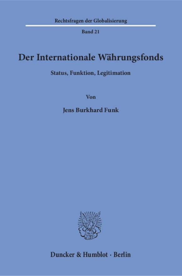 Cover Der Internationale Währungsfonds