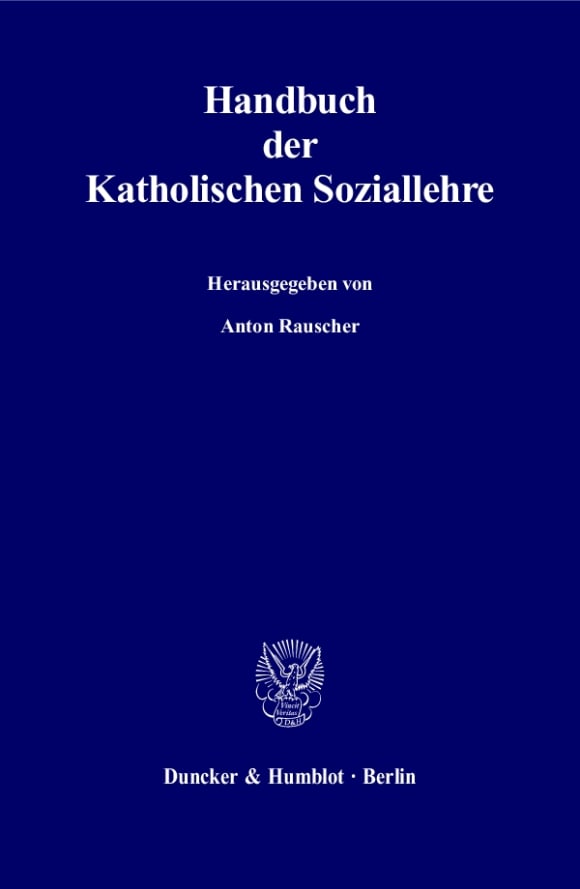 Cover Handbuch der Katholischen Soziallehre