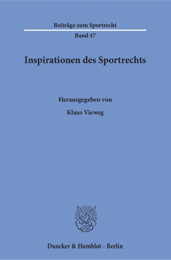 Cover Inspirationen des Sportrechts