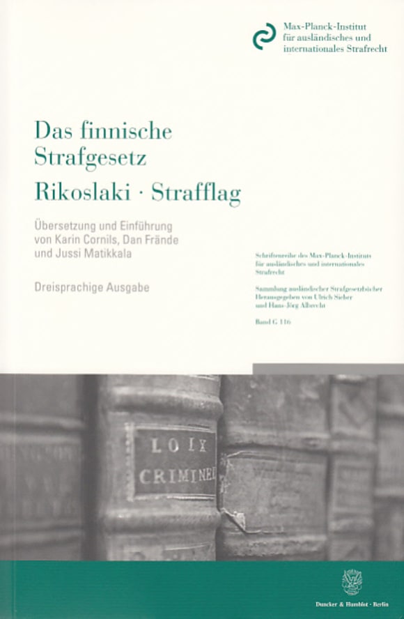 Cover Das finnische Strafgesetz / Rikoslaki / Strafflag