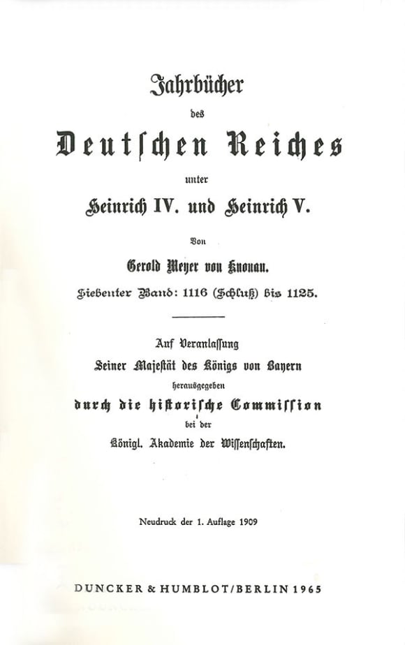 Cover Jahrbücher des Deutschen Reiches unter Heinrich IV. und Heinrich V