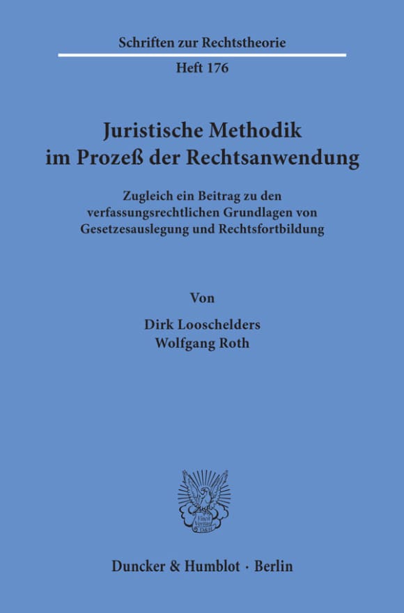 Cover Juristische Methodik im Prozeß der Rechtsanwendung