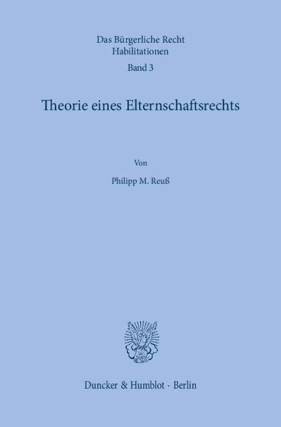 Cover Theorie eines Elternschaftsrechts