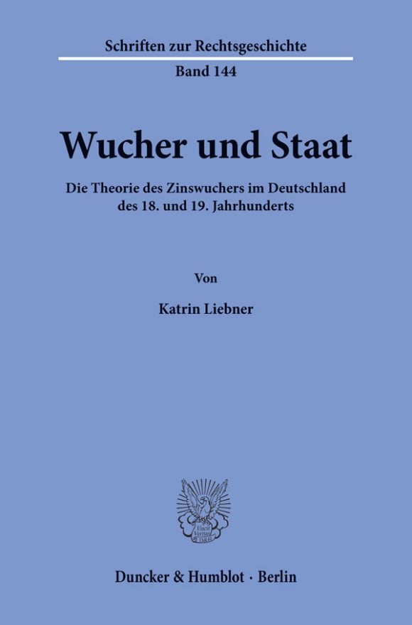 Cover Wucher und Staat