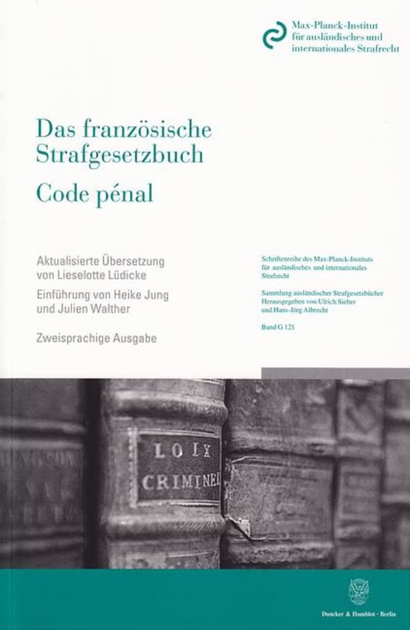 Cover Das französische Strafgesetzbuch / Code pénal