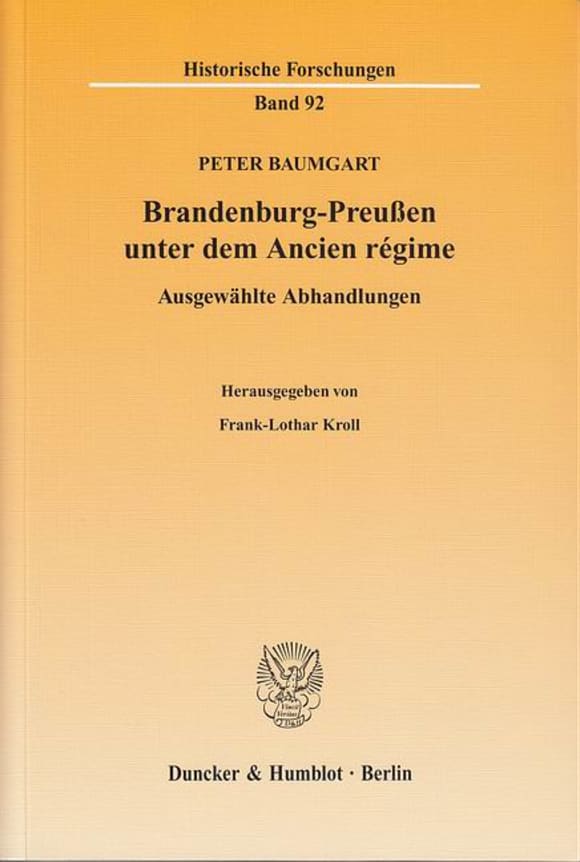 Cover Brandenburg-Preußen unter dem Ancien régime